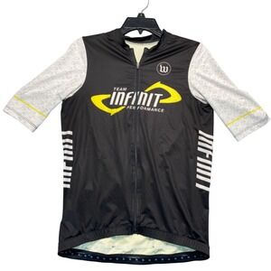 Wattie Ink Team Infinit Performance Cycling Jersey Mens XL Black Yellow USA Made